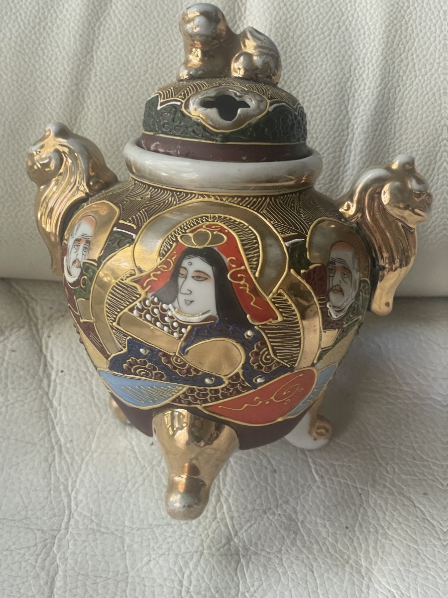 Brûle parfum japonais porcelaine -photo-4