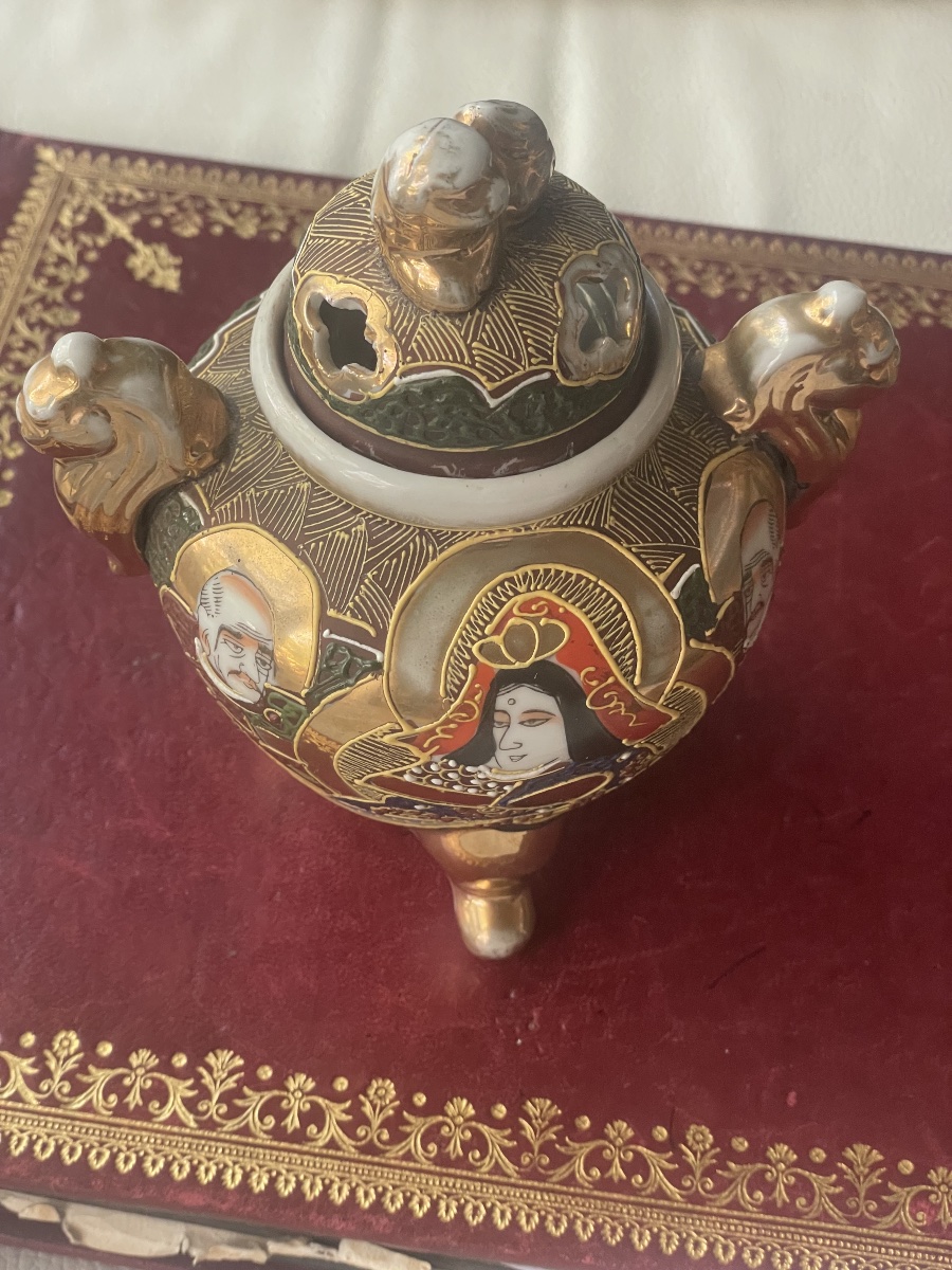 Brûle parfum japonais porcelaine -photo-3