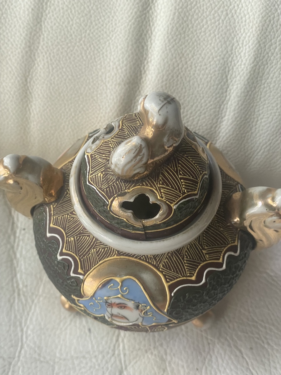 Brûle parfum japonais porcelaine -photo-4