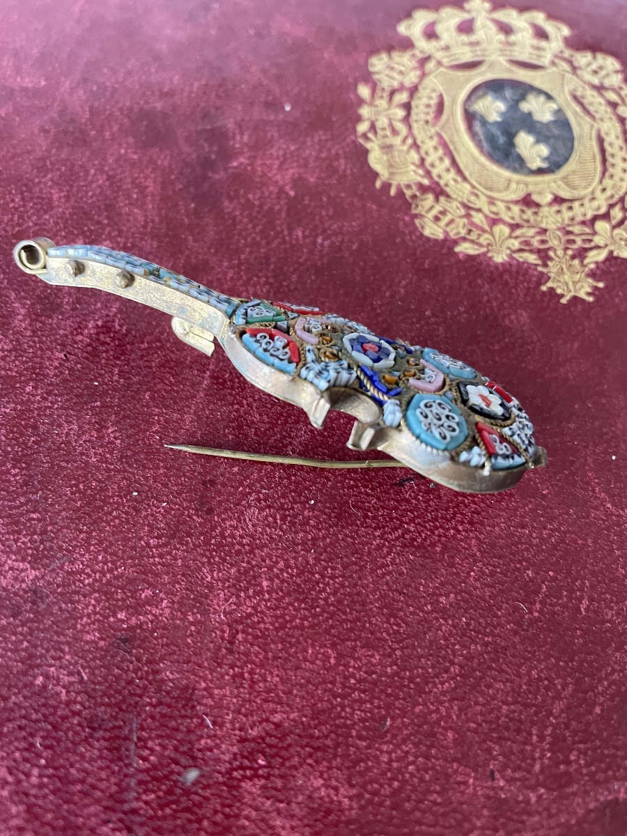 Broche violon mosaïque -photo-4