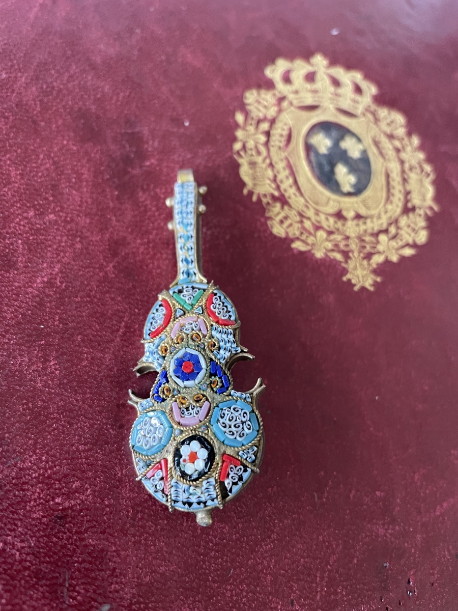 Broche violon mosaïque -photo-5