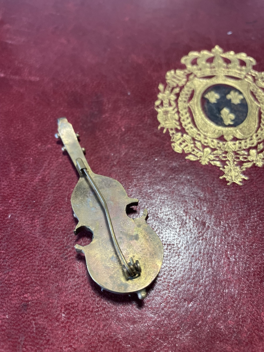 Broche violon mosaïque -photo-7