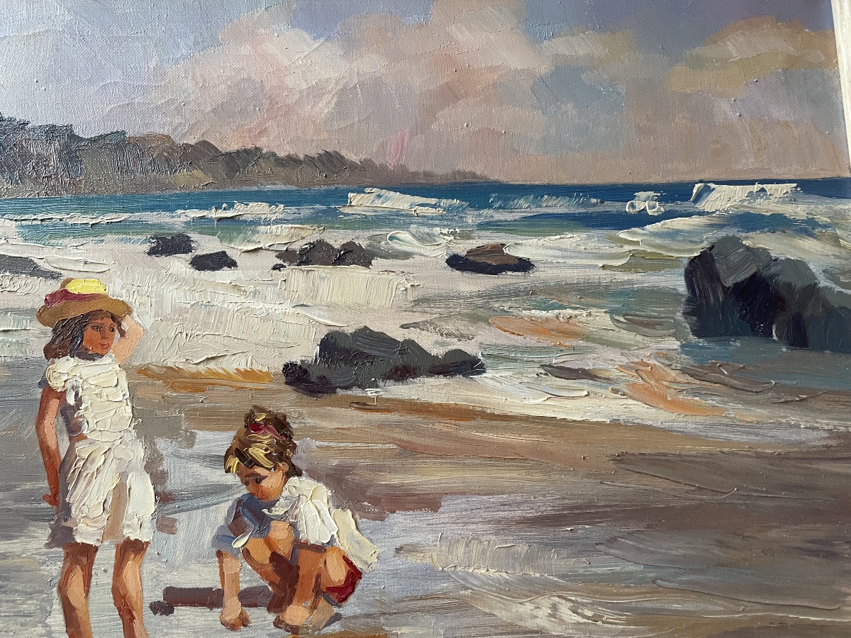Russian Painting: Children At The Beach -photo-5