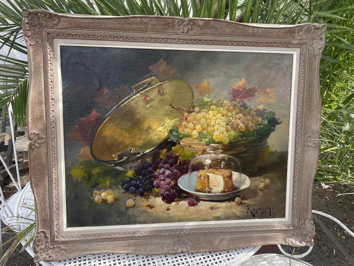 Still Life With Grapes And Cheese -photo-2