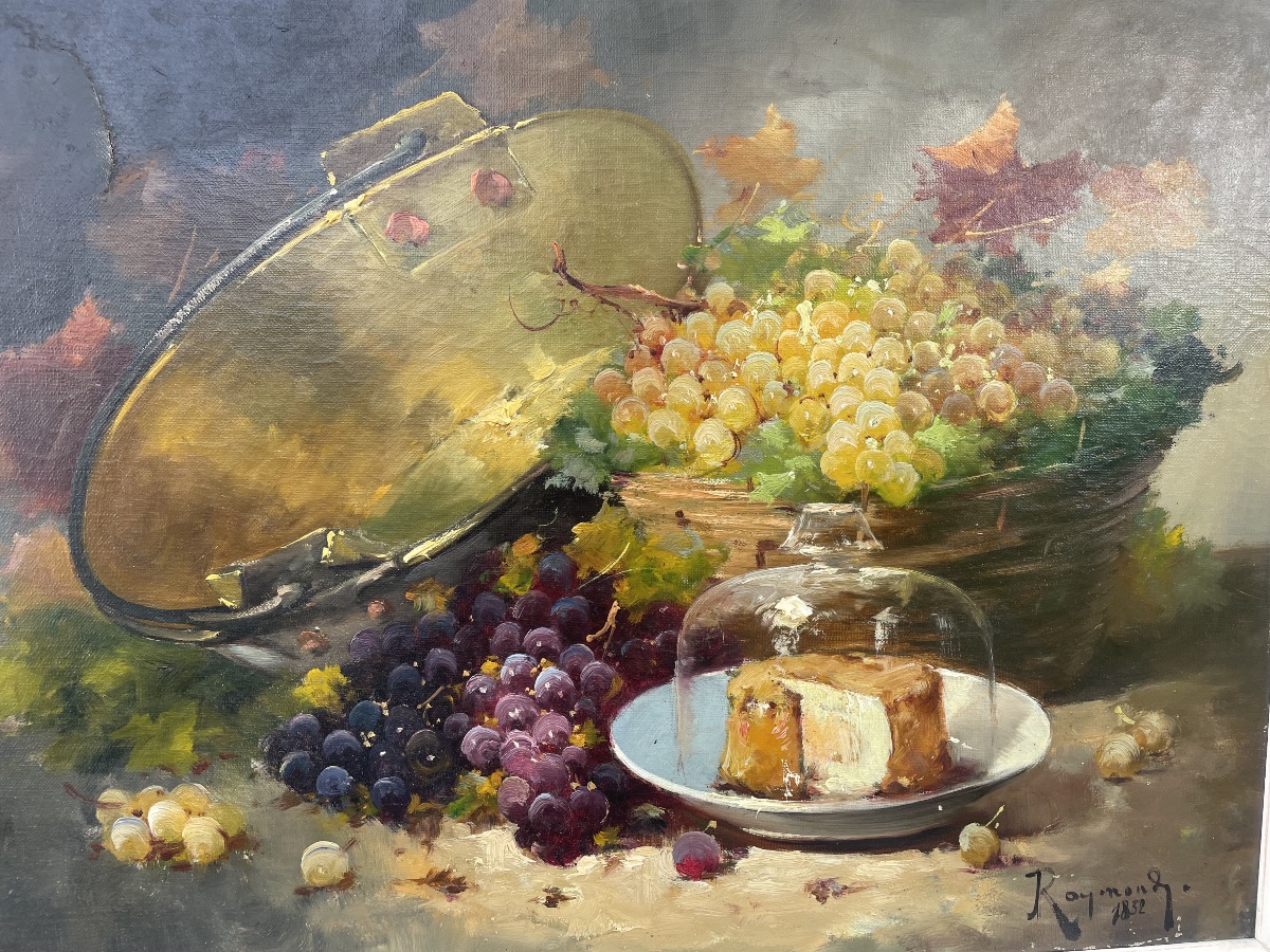 Still Life With Grapes And Cheese -photo-2