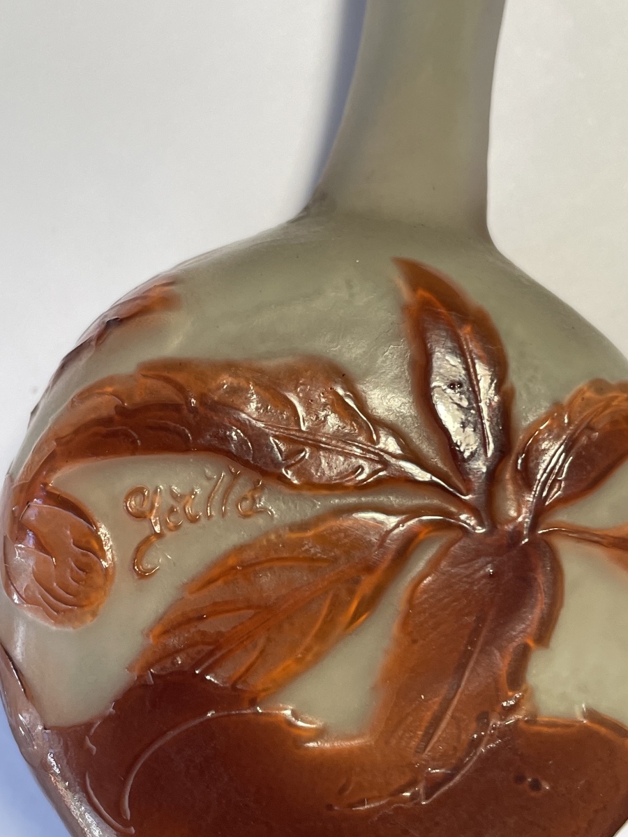 Gallé Glass-paste Vase -photo-6