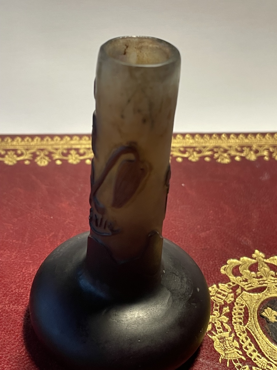 Small Glass Paste Vase By Gallé 
