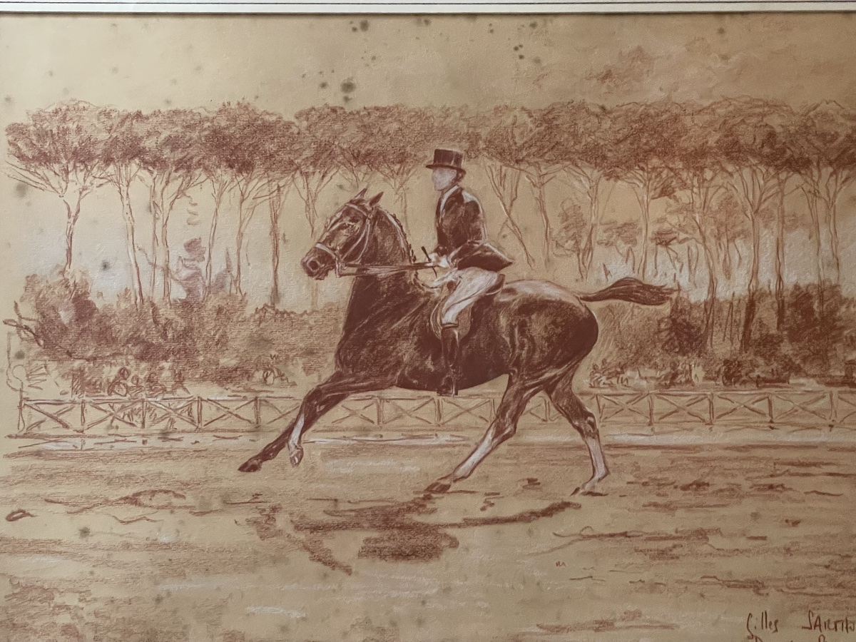 Dessin sanguine dressage cheval -photo-3