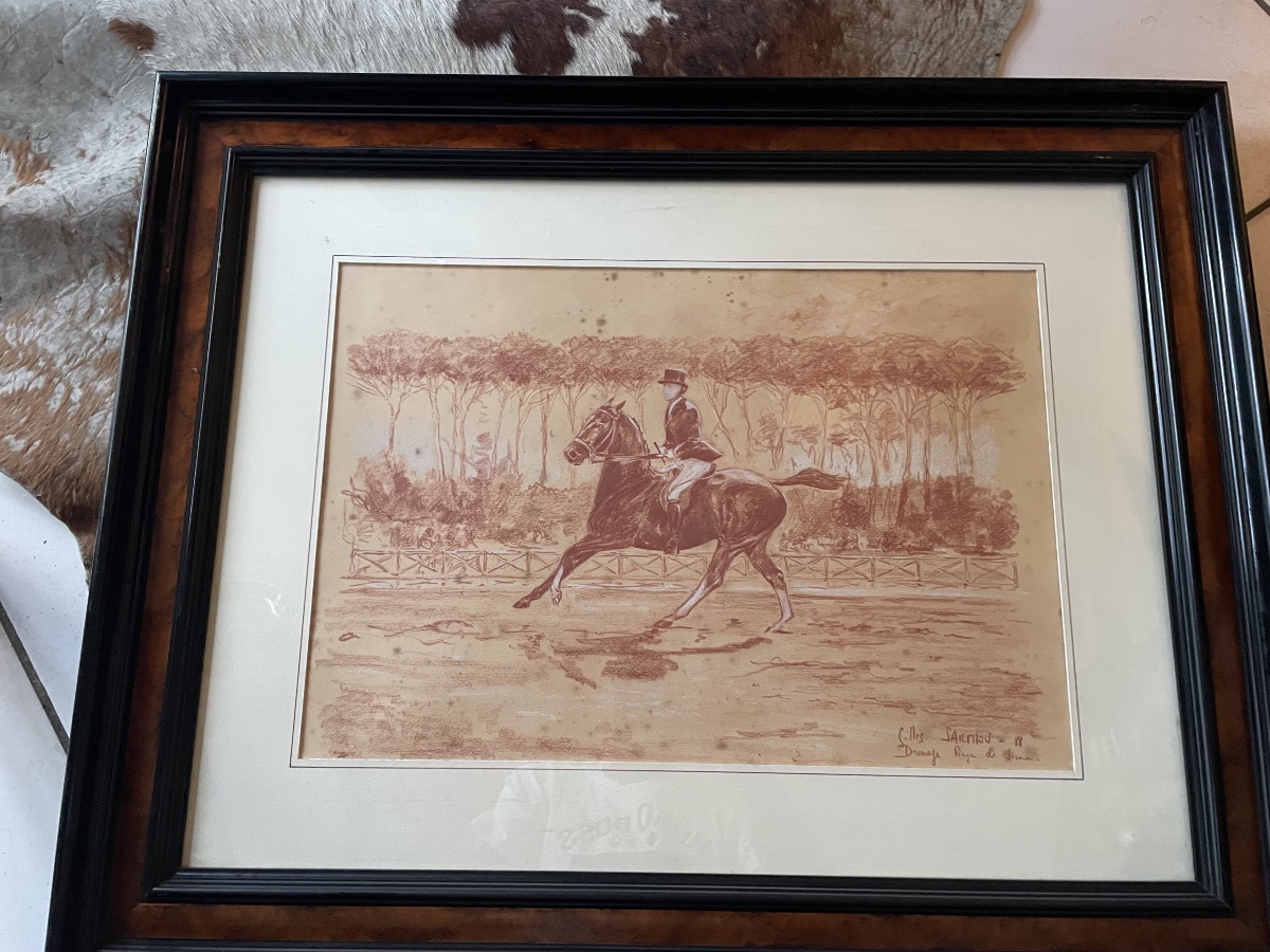 Dessin sanguine dressage cheval -photo-4
