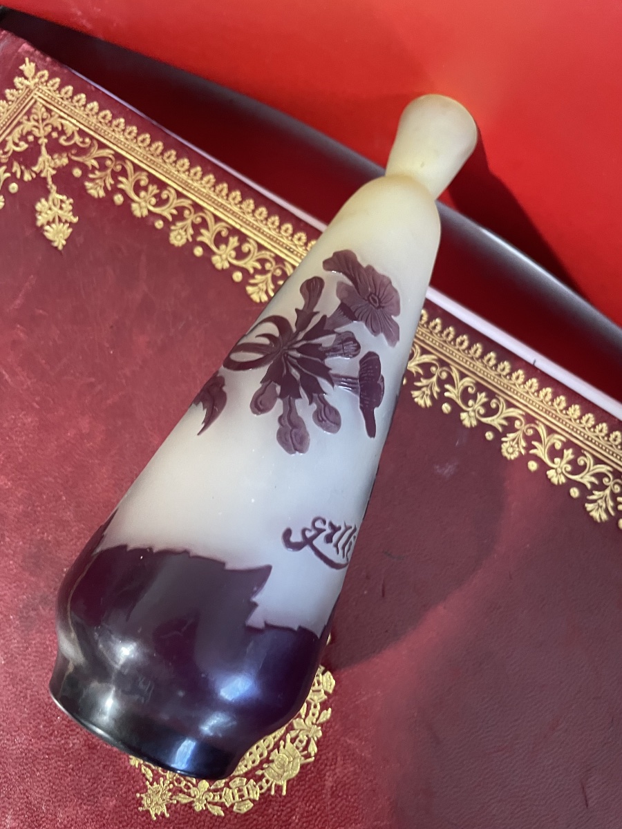 Vase pâte de verre d’emile Gallé -photo-1