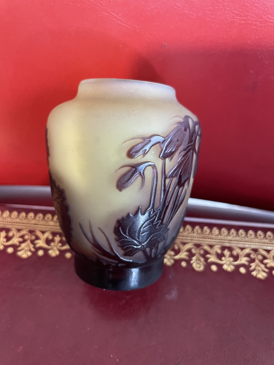 Small Glass Paste Vase By émile Gallé -photo-2
