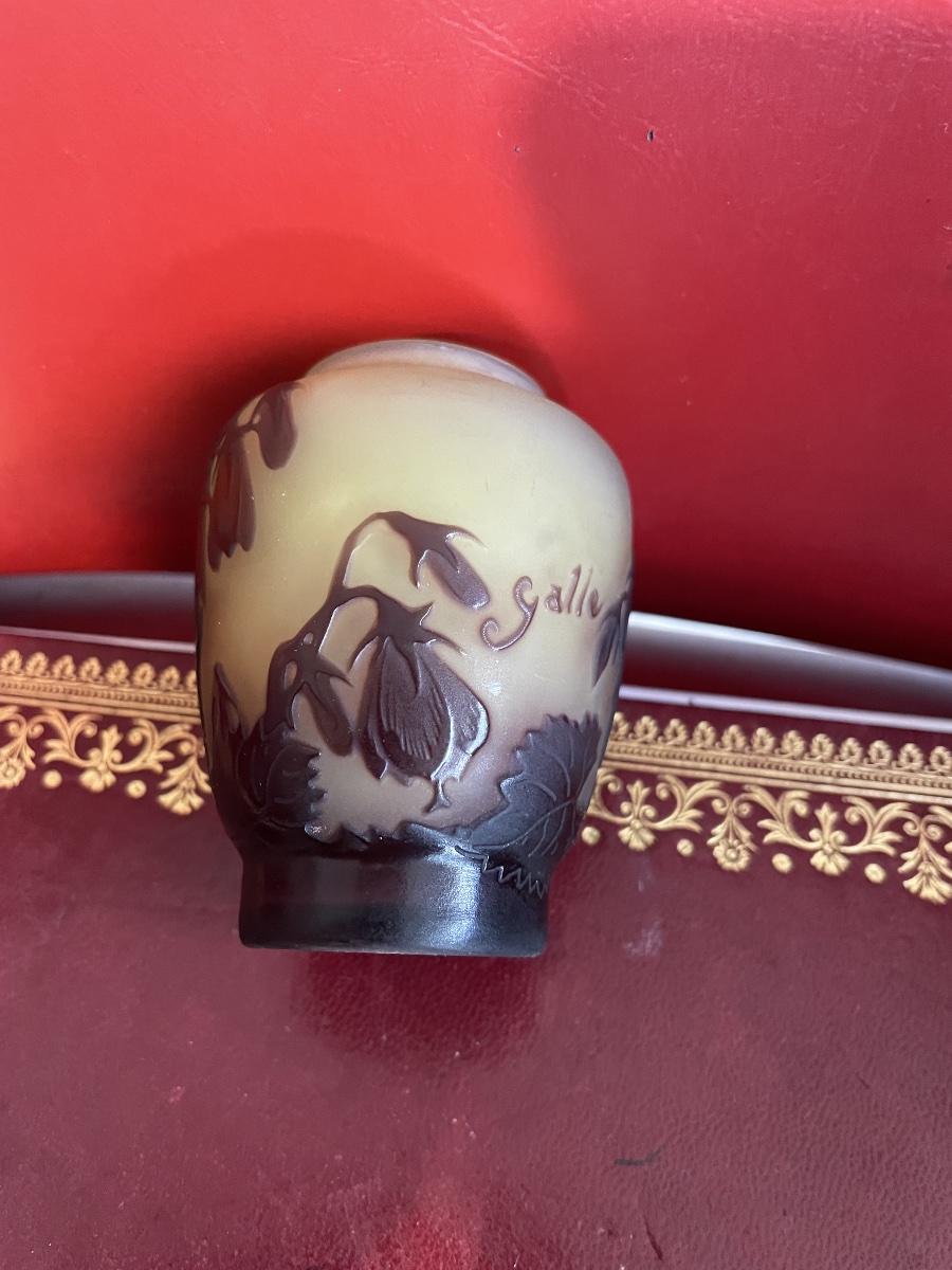 Small Glass Paste Vase By émile Gallé -photo-1