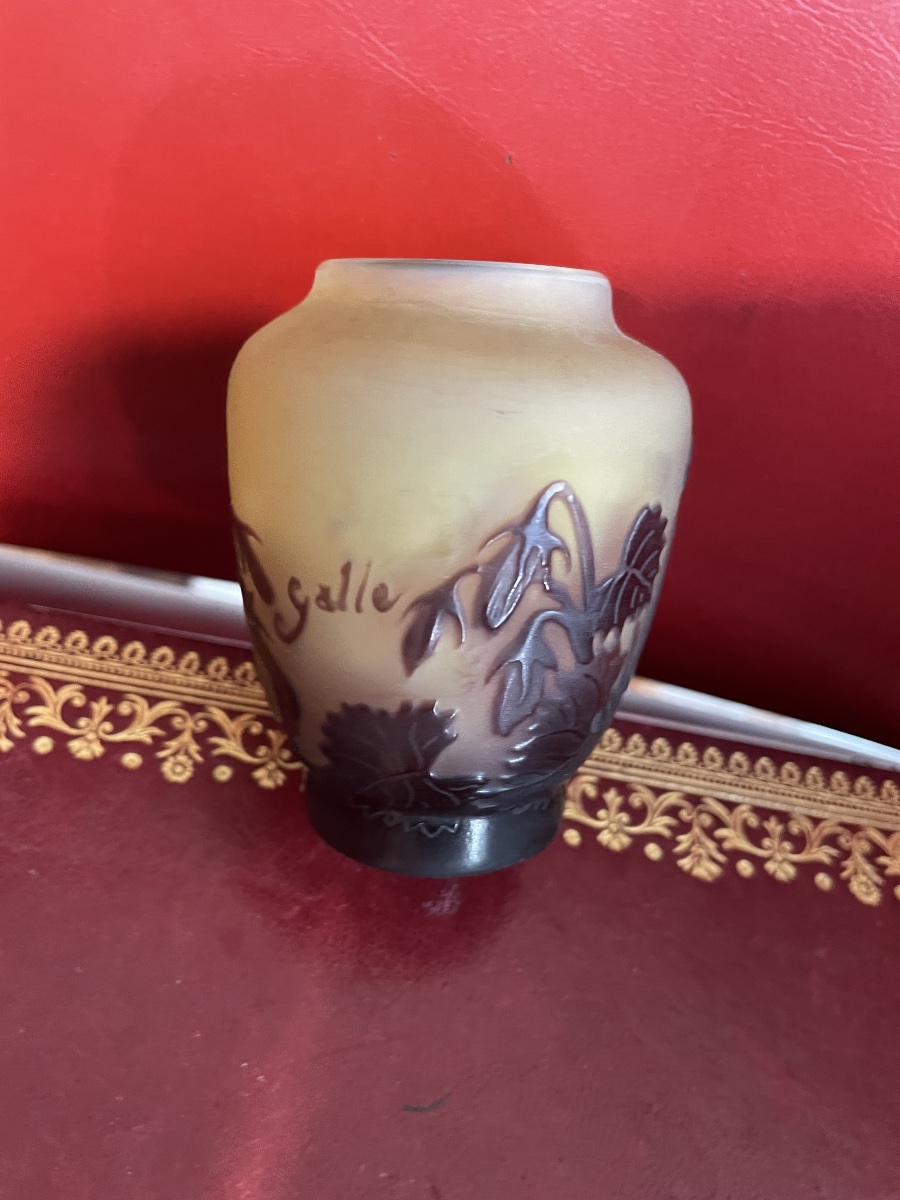 Small Glass Paste Vase By émile Gallé -photo-2