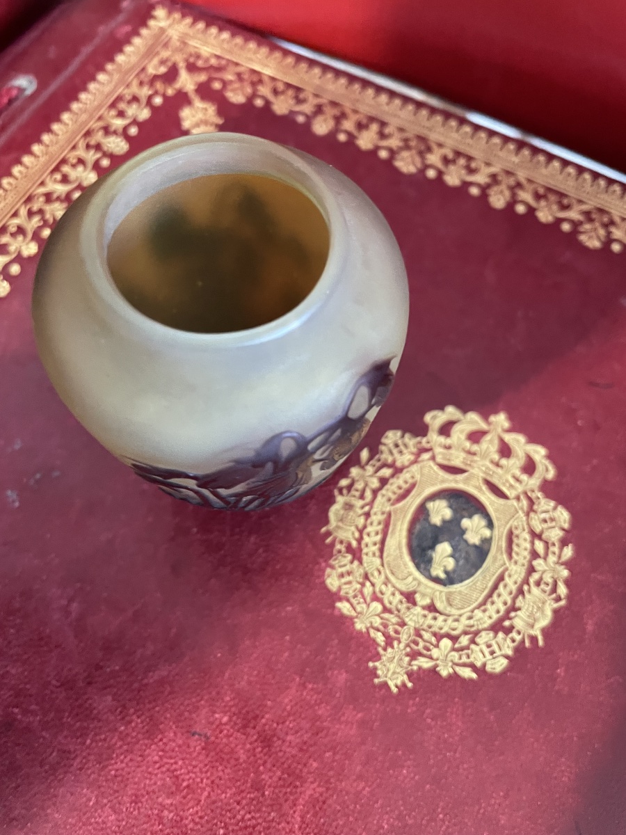 Small Glass Paste Vase By émile Gallé -photo-3