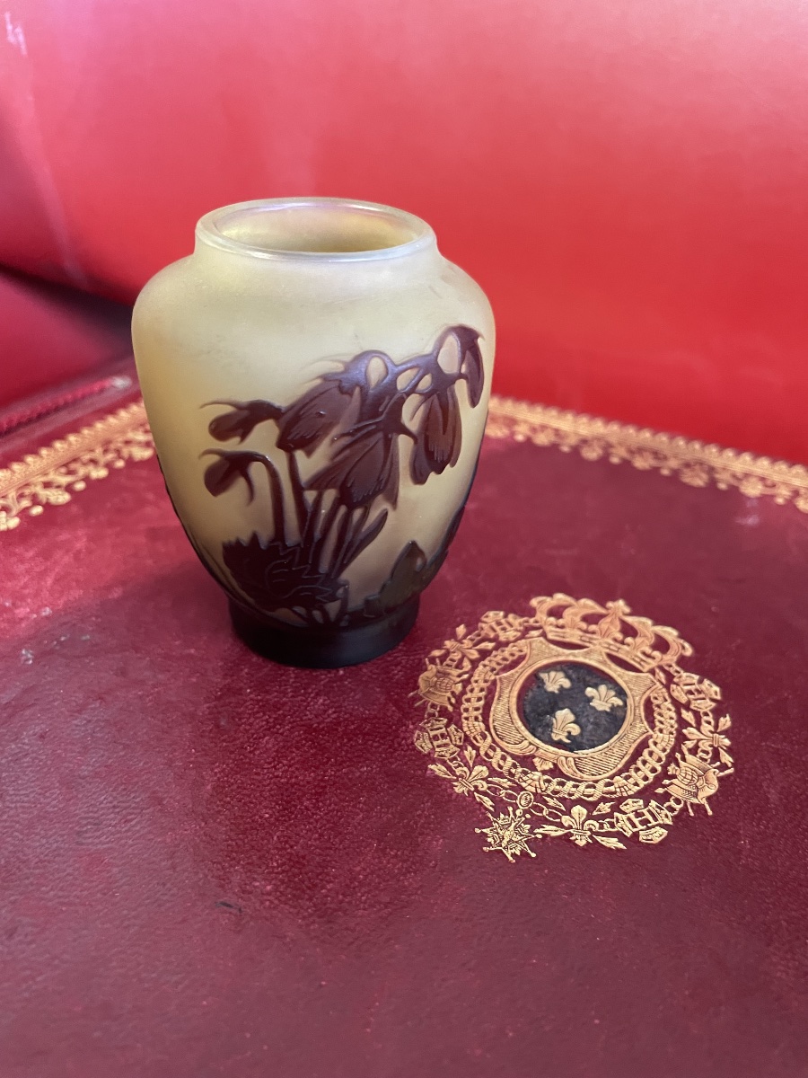 Small Glass Paste Vase By émile Gallé -photo-4