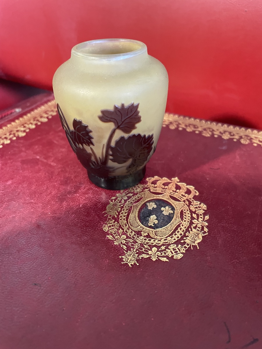 Small Glass Paste Vase By émile Gallé -photo-5