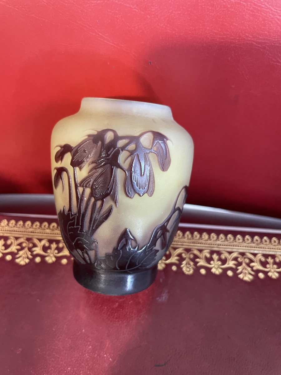 Small Glass Paste Vase By émile Gallé 
