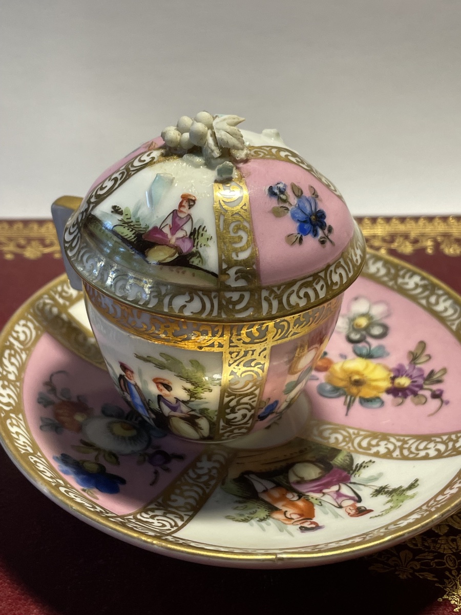Tasse et sous tasse en porcelaine -photo-4