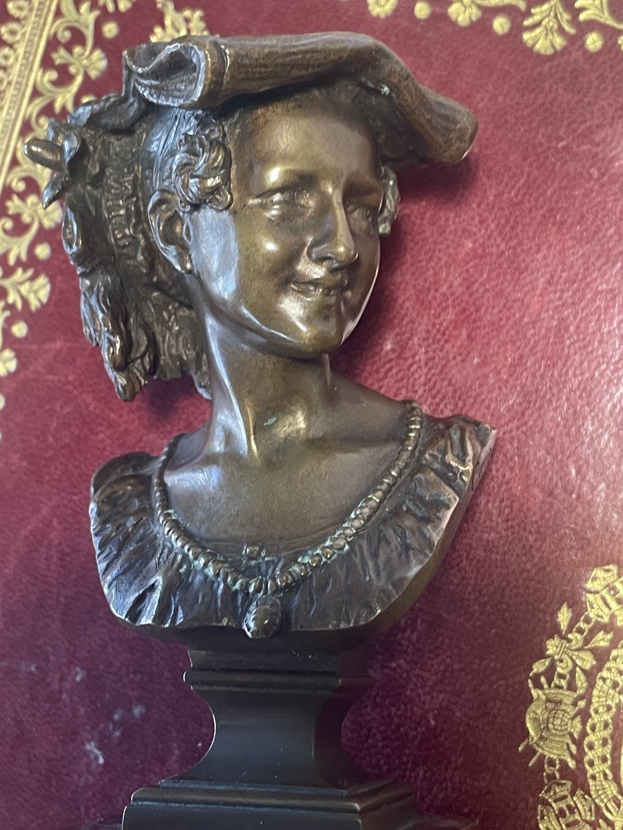 Bronze la rieuse Napolitaine de Carpeaux -photo-2