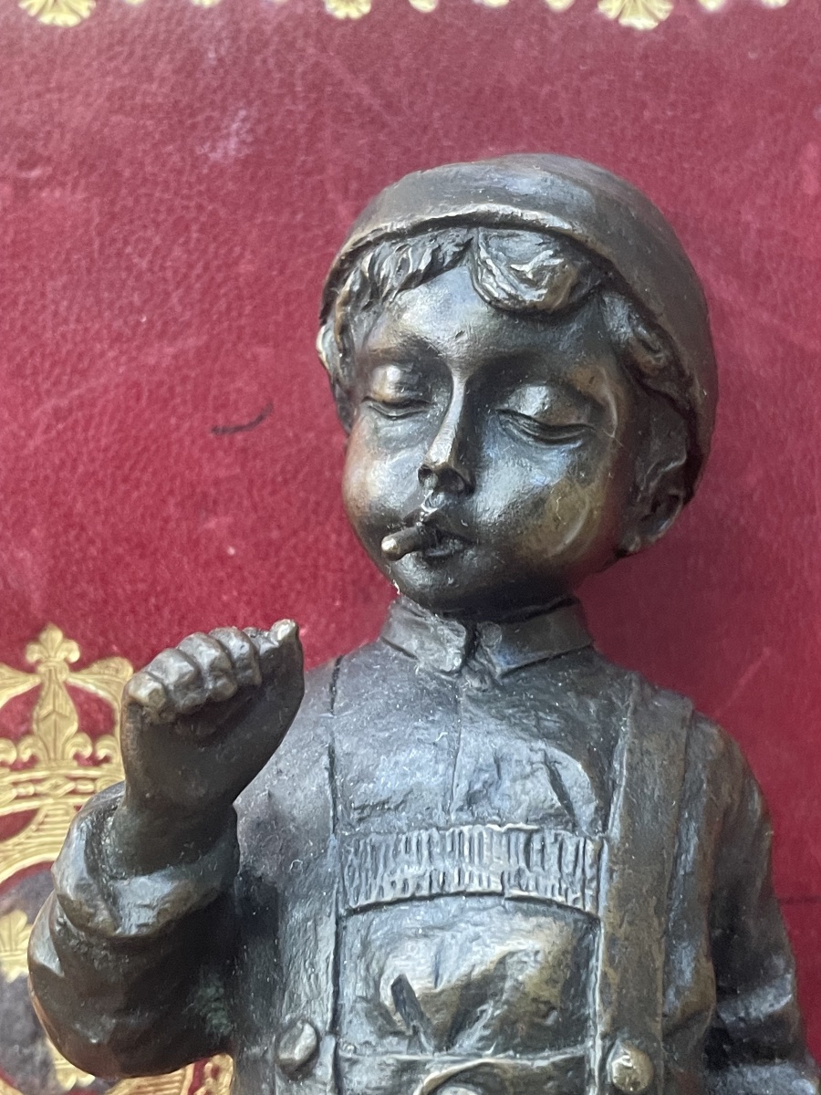 Bronze le petit fumeur de Schimdt Felling -photo-3