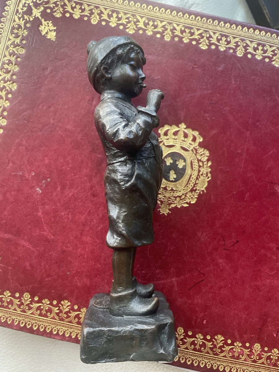 Bronze le petit fumeur de Schimdt Felling -photo-8