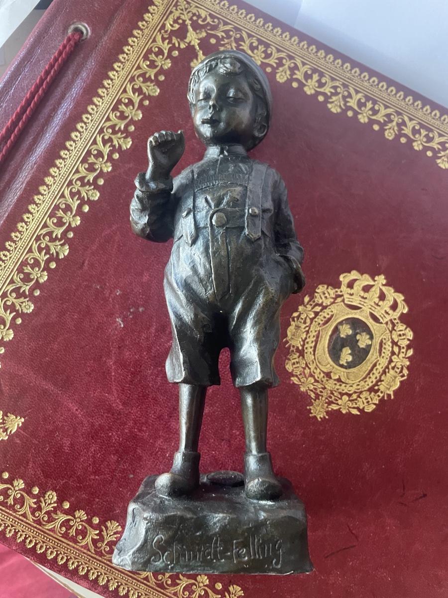 Bronze le petit fumeur de Schimdt Felling 