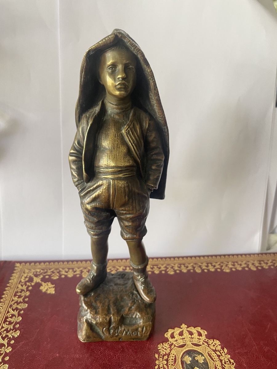 Bronze jeune homme au capuchon de Bastiane -photo-4
