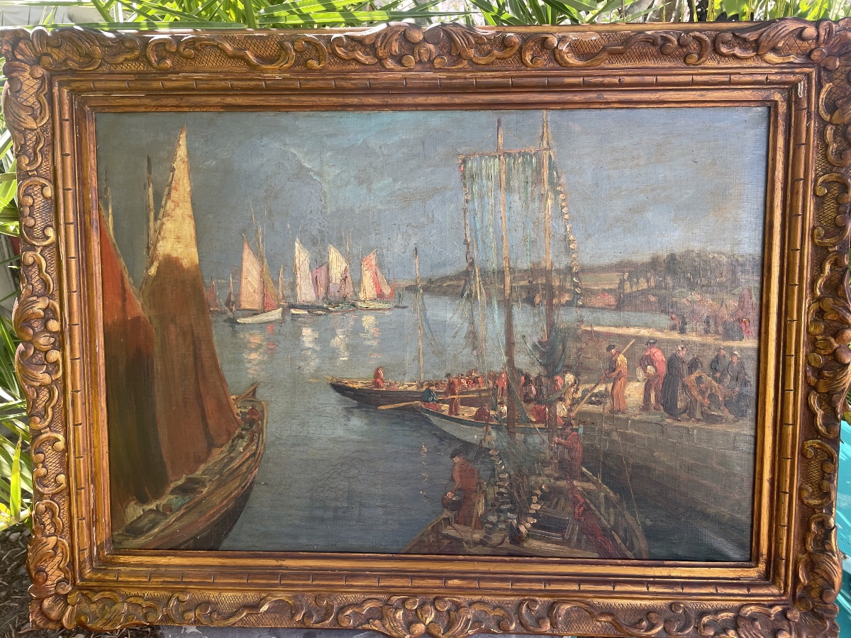 Retour de pêche à Douarnenez de Gaston Pottier -photo-4