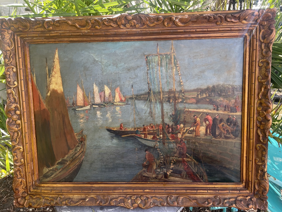 Retour de pêche à Douarnenez de Gaston Pottier 