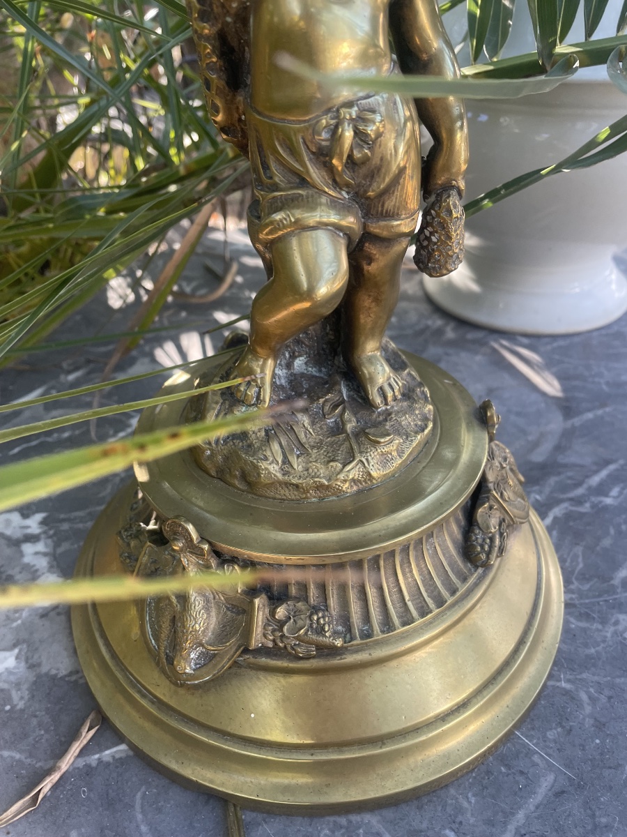 Bronze Angelot Lamp -photo-4