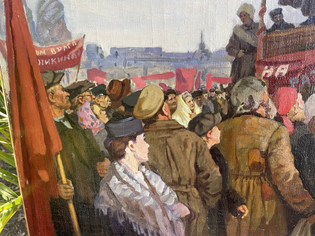 Tableau russe : Rassemblement populaire de Goncharov  Grigori   -photo-4