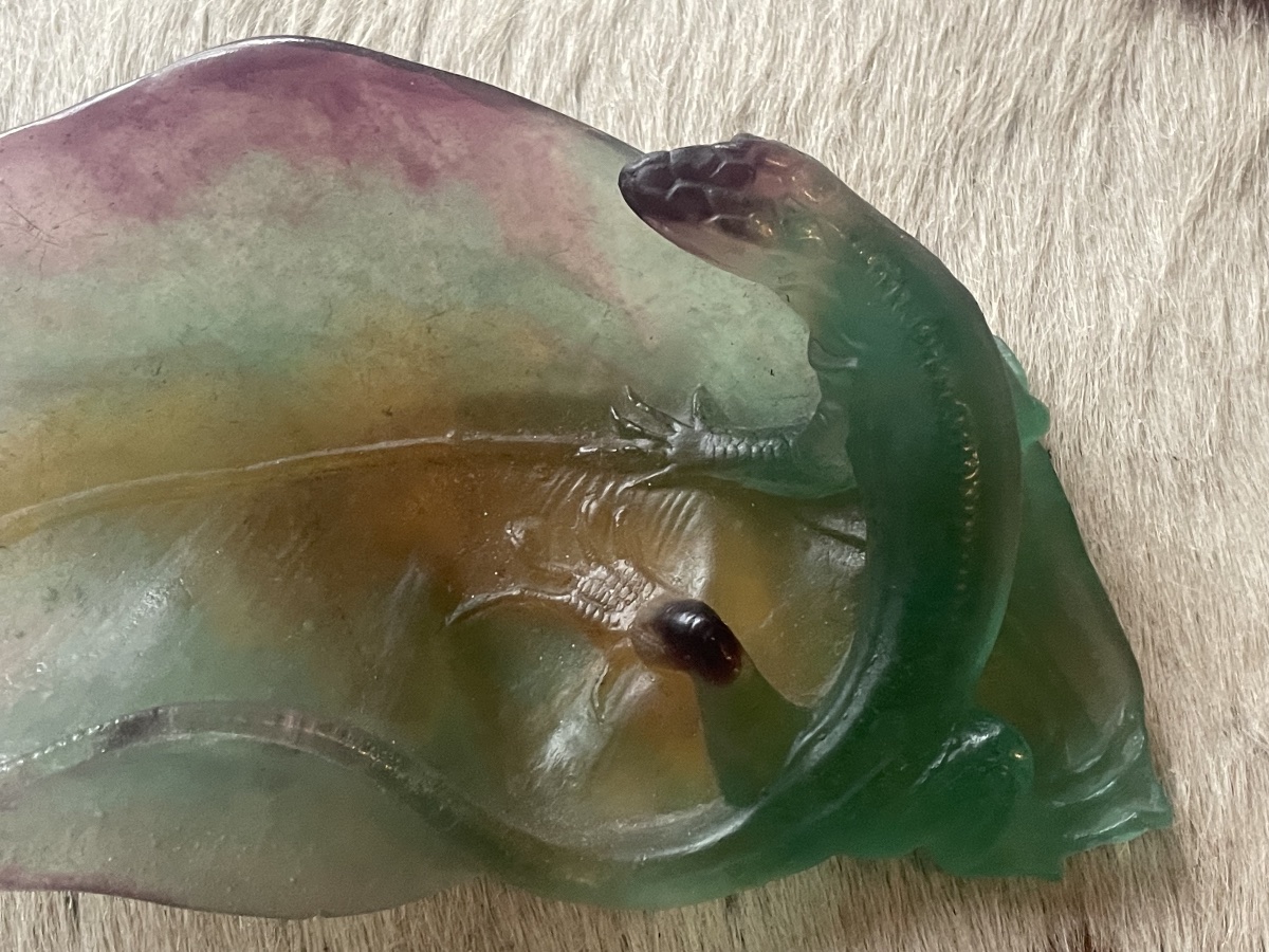 Daum "au Lézard" Glass Paste Trays -photo-2