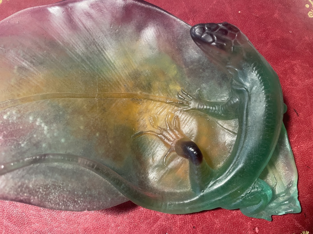Daum "au Lézard" Glass Paste Trays -photo-4