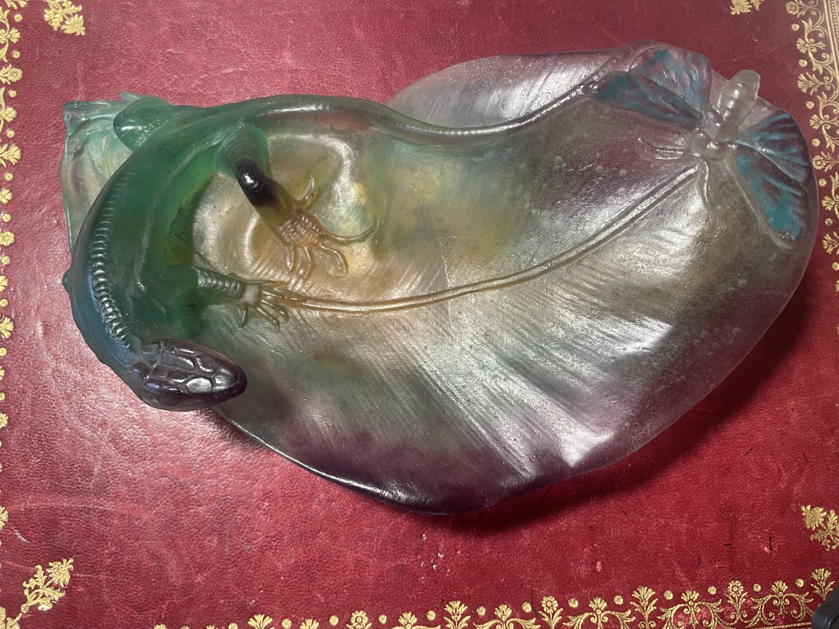 Daum "au Lézard" Glass Paste Trays -photo-5