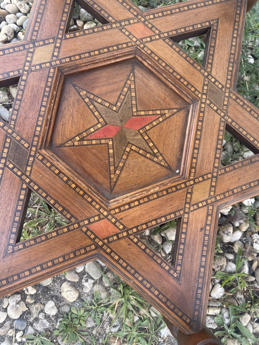 Syrian Marquetry Side Table -photo-4