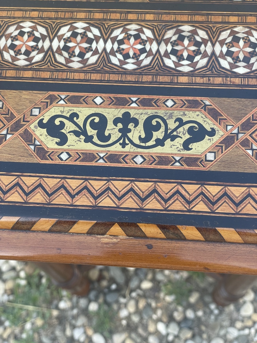Syrian Marquetry Side Table -photo-6