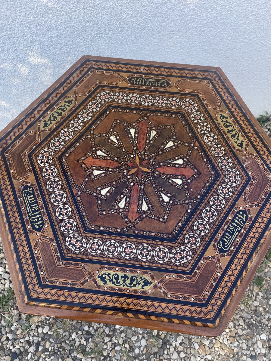 Syrian Marquetry Side Table -photo-7