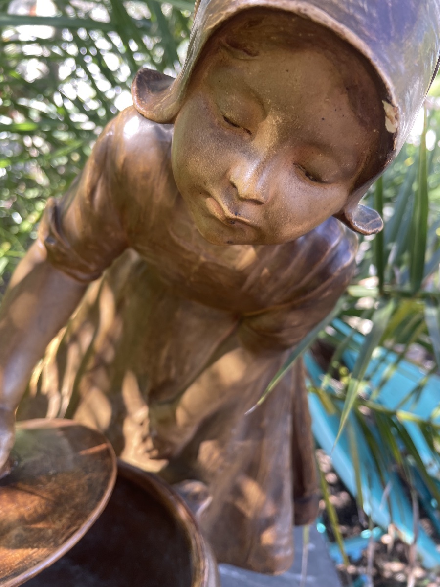 Terre cuite Jeune fille à la marmite de Goldscheider -photo-3