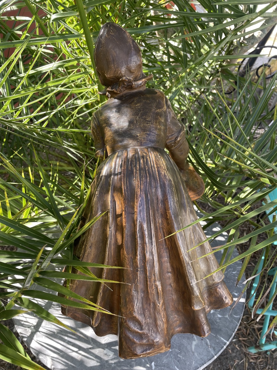 Terre cuite Jeune fille à la marmite de Goldscheider -photo-3