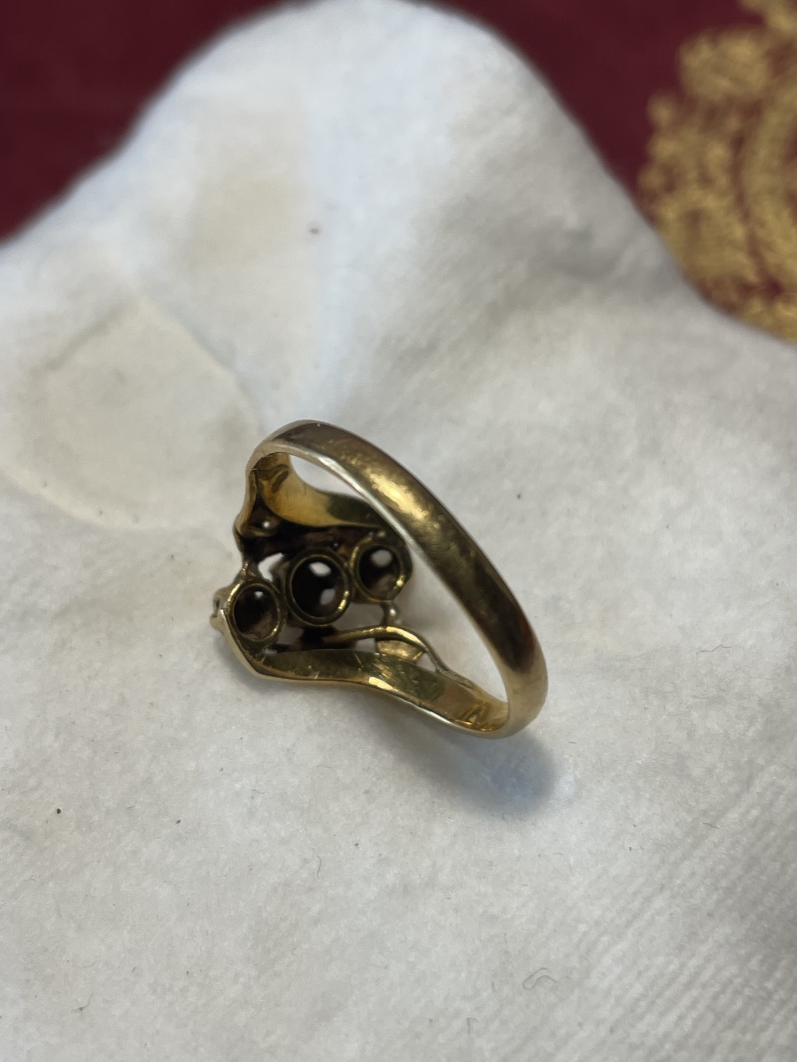 Bague or et perles -photo-2