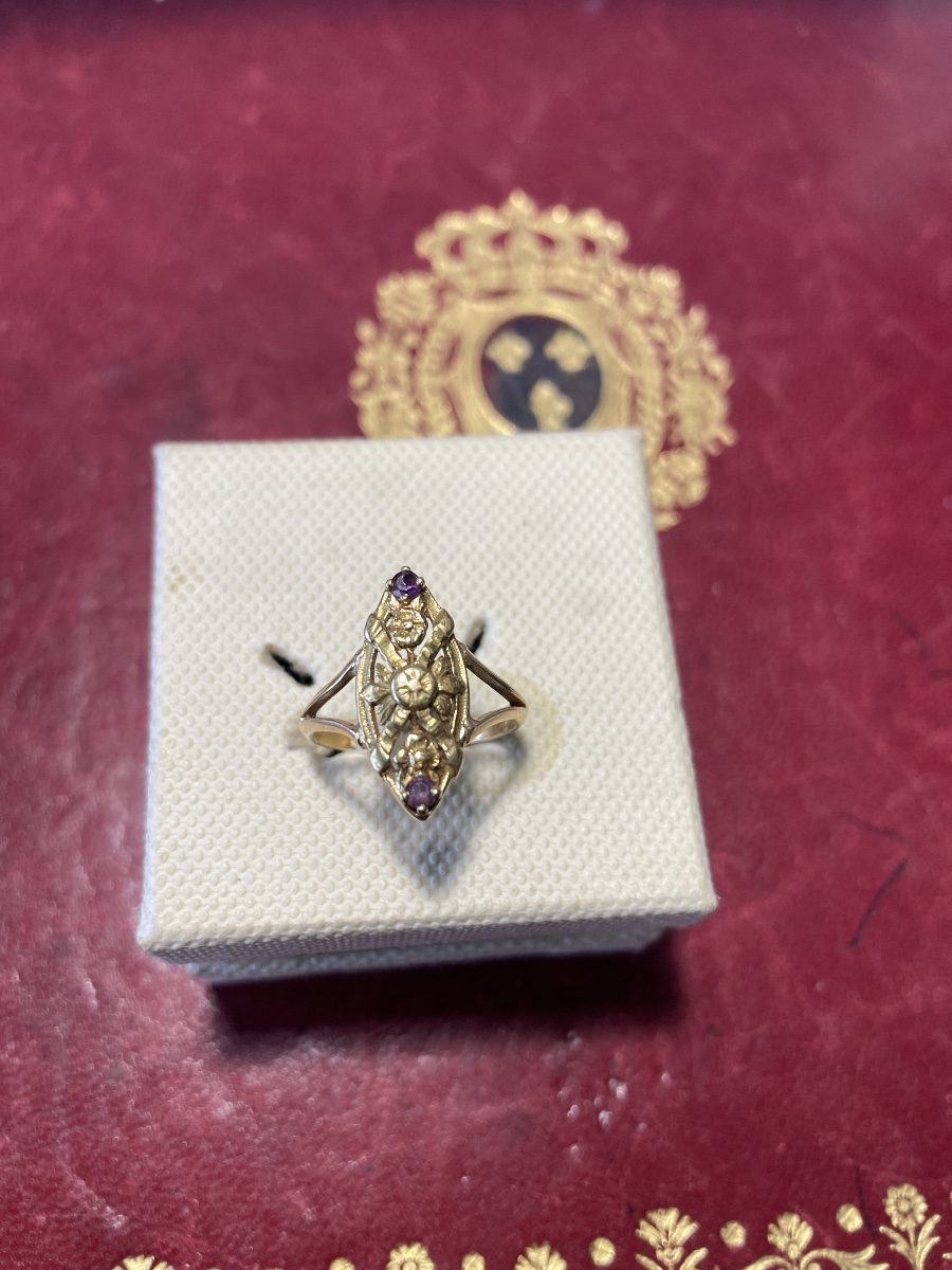 Bague or et grenats -photo-5