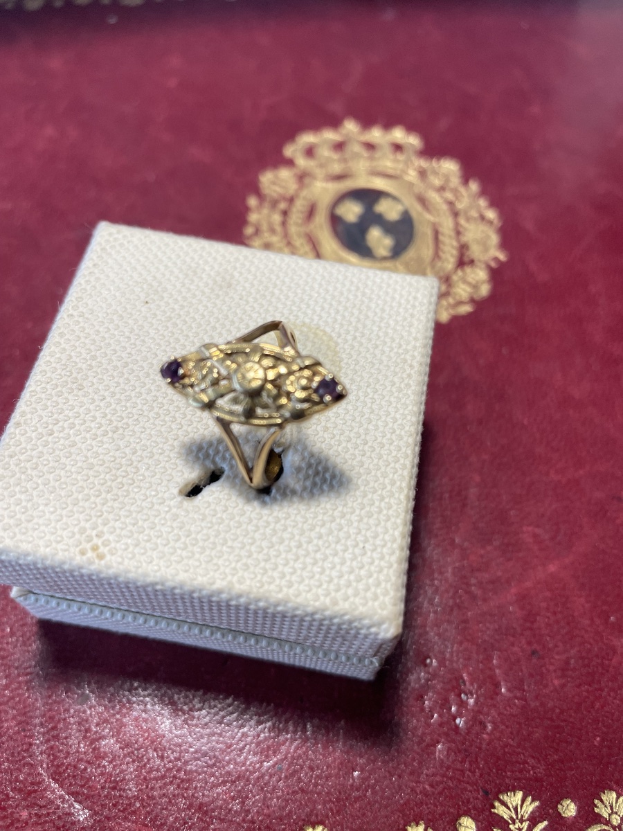 Bague or et grenats -photo-6