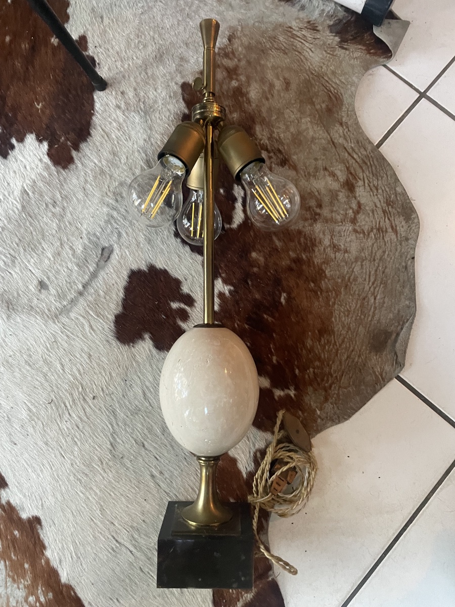 Lampe œuf d’autruche maison Charles -photo-5