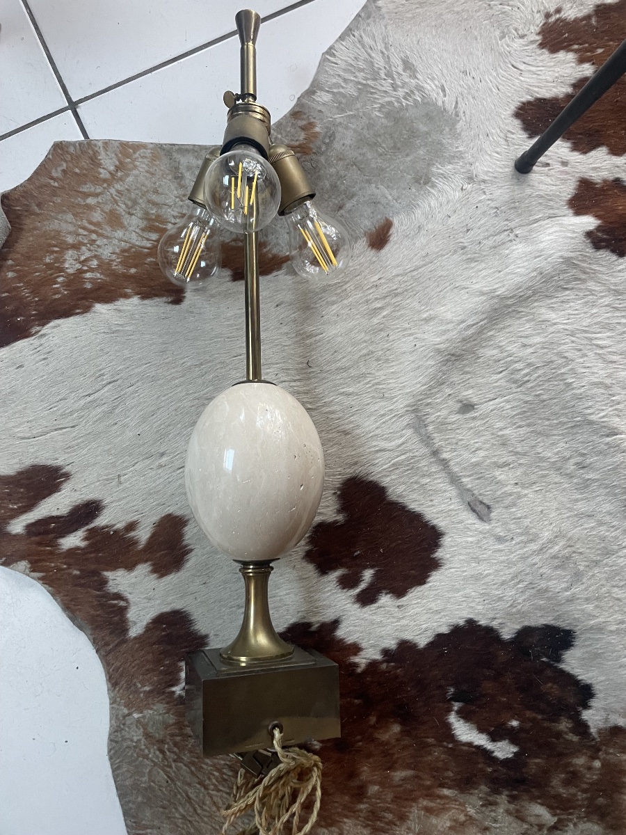 Lampe œuf d’autruche maison Charles 