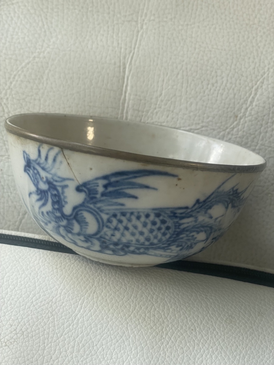 Coupelle asiatique au dragon porcelaine -photo-1