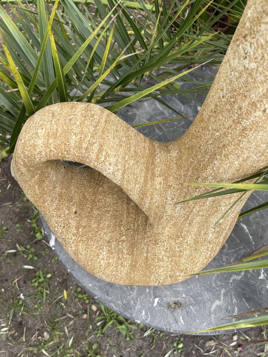 Lampe en pierre sculpture -photo-3
