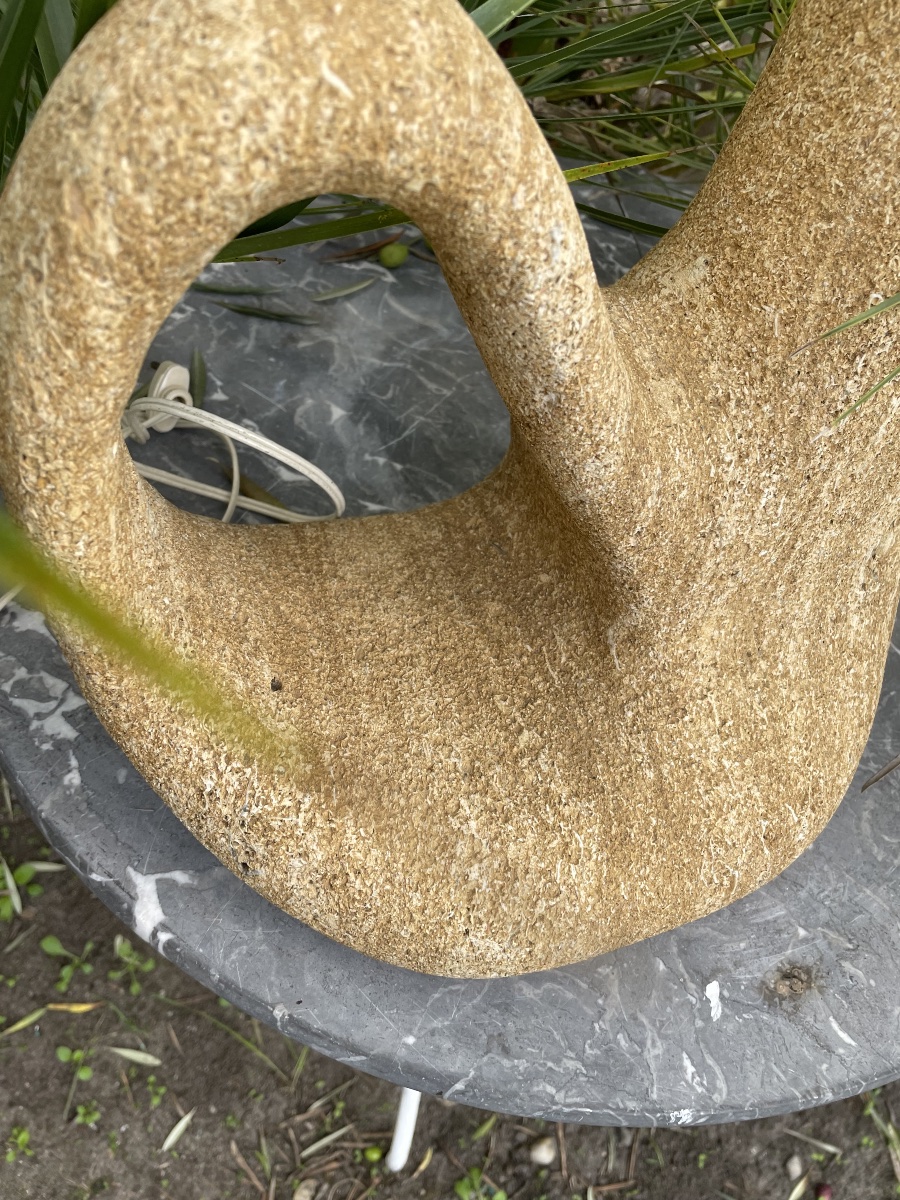 Lampe en pierre sculpture -photo-3