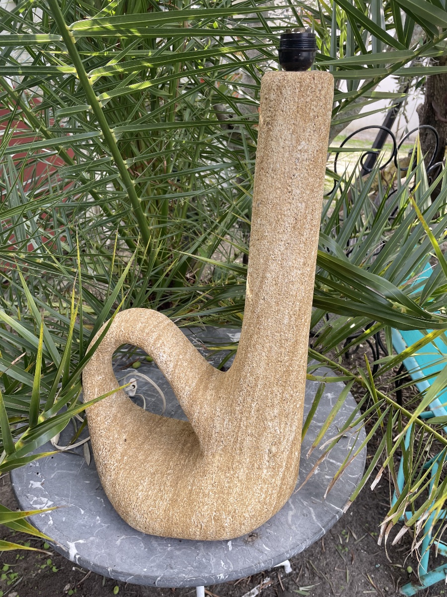 Lampe en pierre sculpture -photo-4