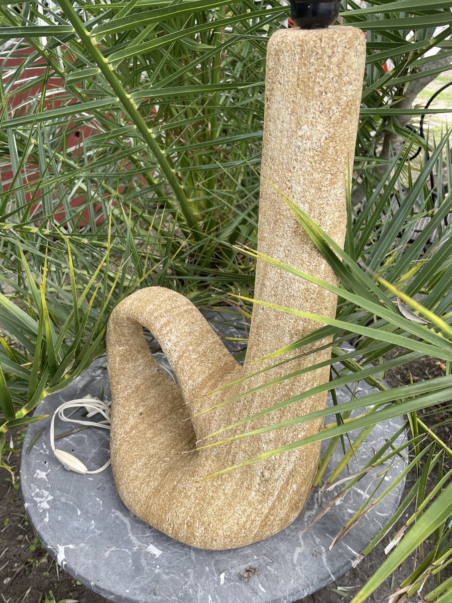 Lampe en pierre sculpture -photo-7