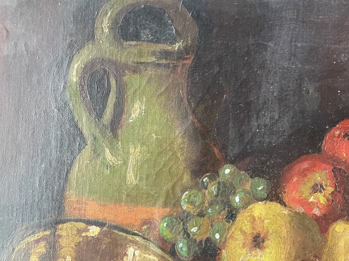 Nature morte aux poires et raisins -photo-1